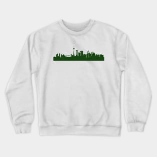 TORONTO skyline in forest green Crewneck Sweatshirt